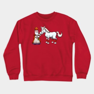 Saint Nicholas Feeding His Horse Crewneck Sweatshirt